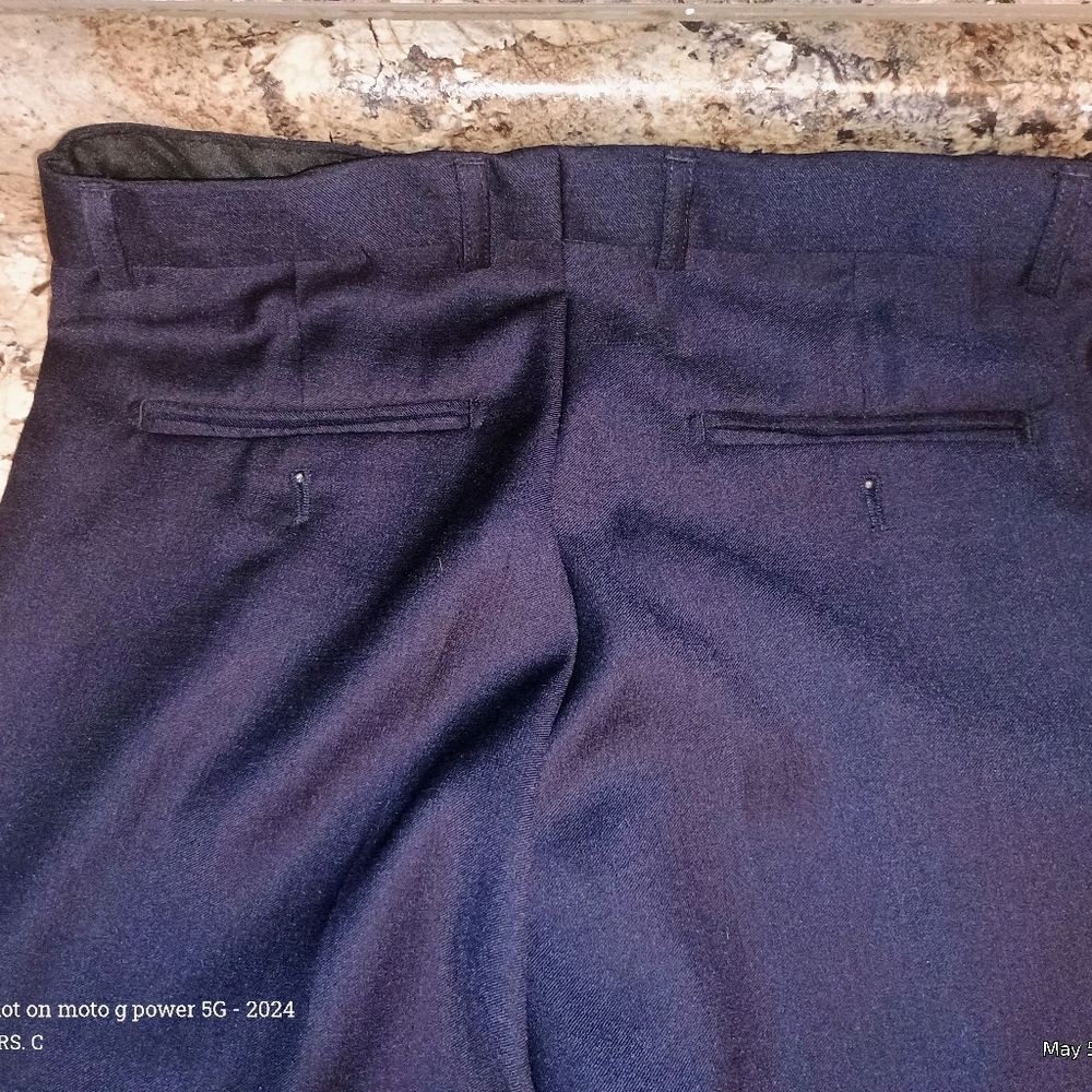 Boys Navy Pants Size 12 Suit Pants - Picture 3 of 6